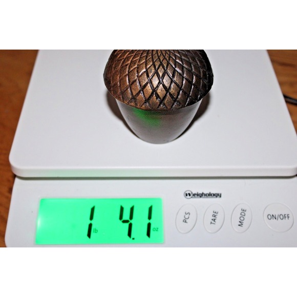 Cast Iron Acorn Shaped Votive Candle Holders Trinket Dish Set of 2 Heavy Decor - Picture 9 of 10